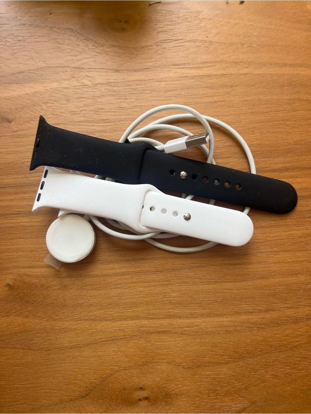 Apple Watch straps and charger